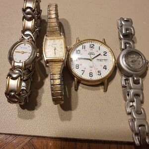10/$20 Lot Of 4 Men & Women's Watches As-is For Parts Or Repair